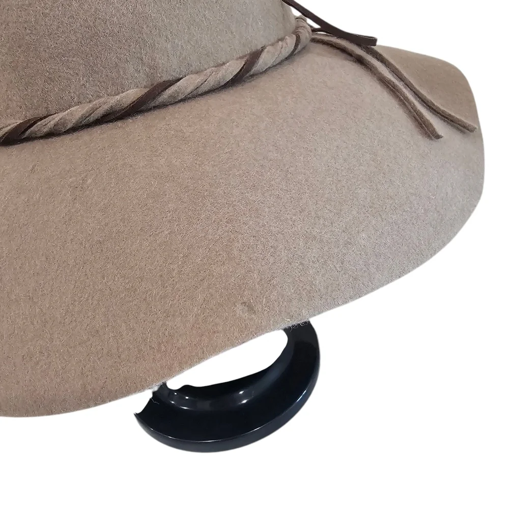 Elegant Tan Women's 100% Wool Floppy Hat